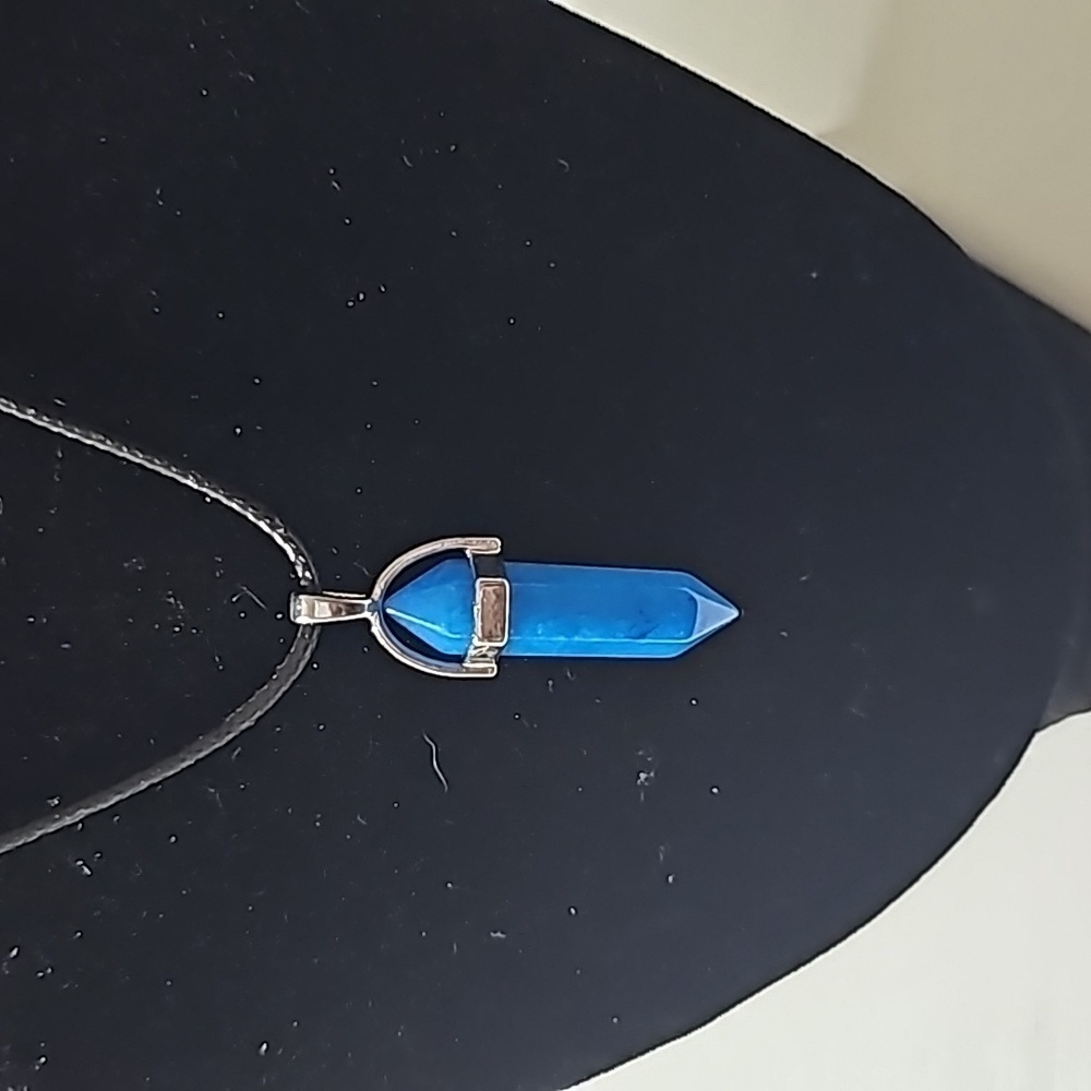 Cerulean Blue - Bullet Gemstone Necklace